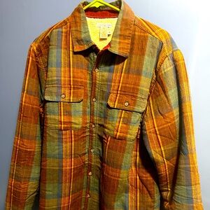 carbon 2 cobalt Sherpa-Lined Flannel Medium